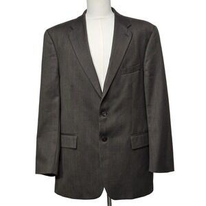 Chaps Ralph Lauren Blazer Mens 46 Long Gray Pure Wool Suit Jacket Canada Classic